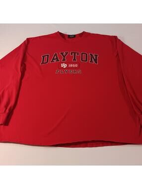 MV Sport Dayton Flyers UD1850 Men's Red T-Shirt Long Sleeve Size X-Large